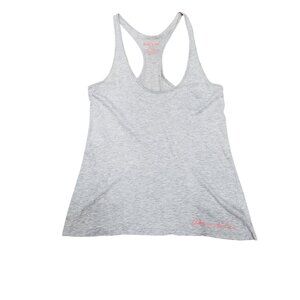 Aeropostale Gray Racerback Tank Top Womens S Casual Lightweight Spellout